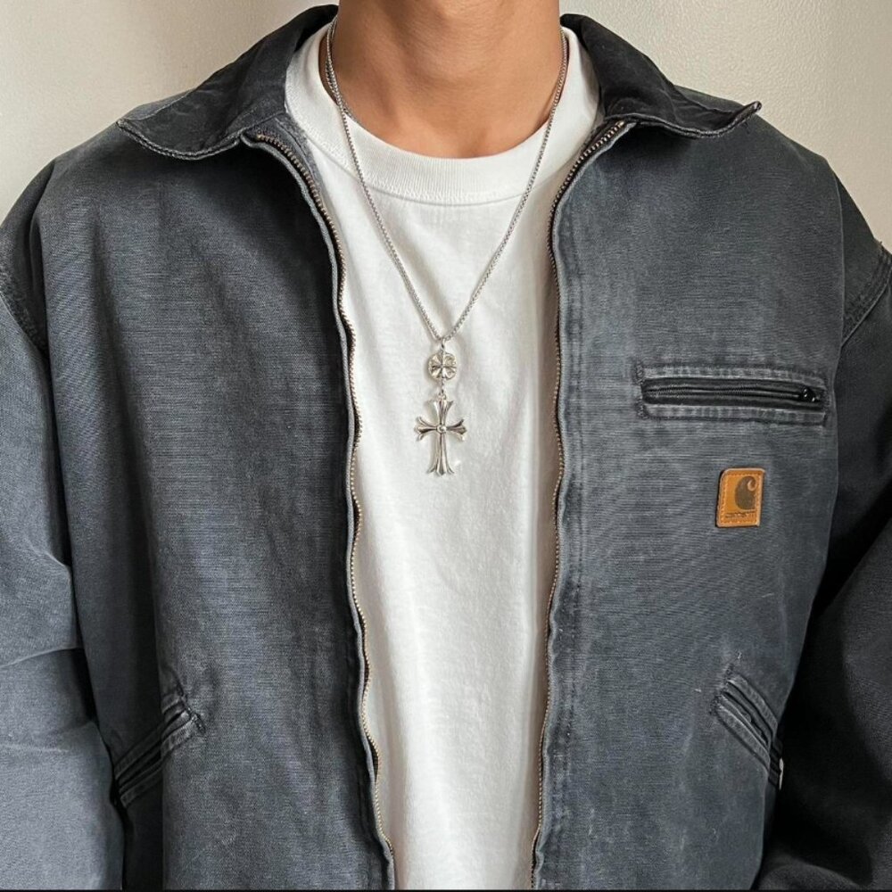 y2k grunge cross pendant necklace